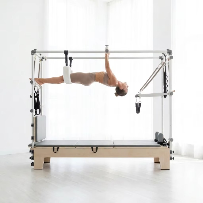 Pilates Yoga Equipment - YTTYIN Коммерческий деревянный пилатес-реформер 3-в-1 для