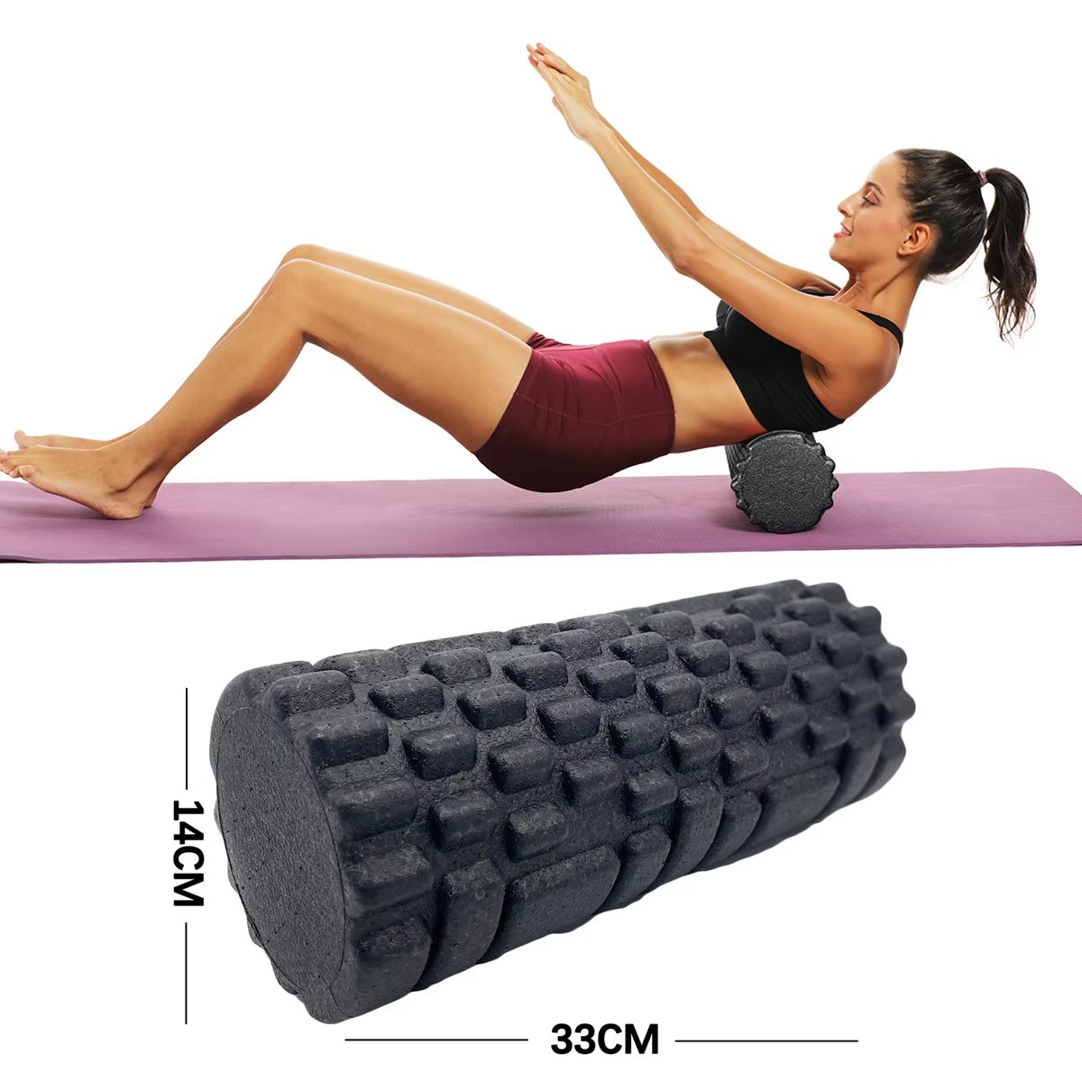Pilates Yoga Shoes - 30/33 см фитнес-ролик для йоги, массажный