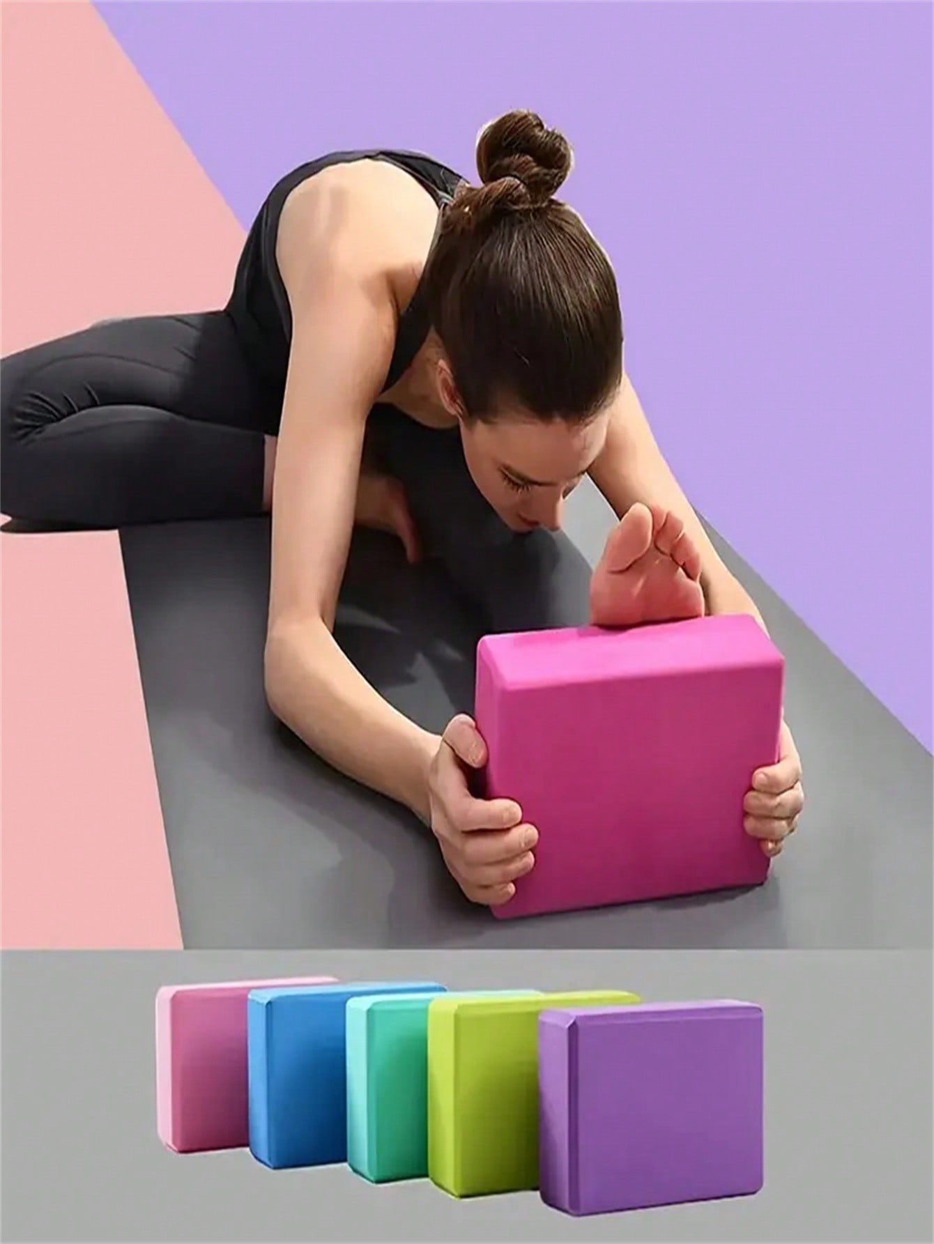1 черный блок для йоги из пены – обзор и цена Pilates Yoga Block