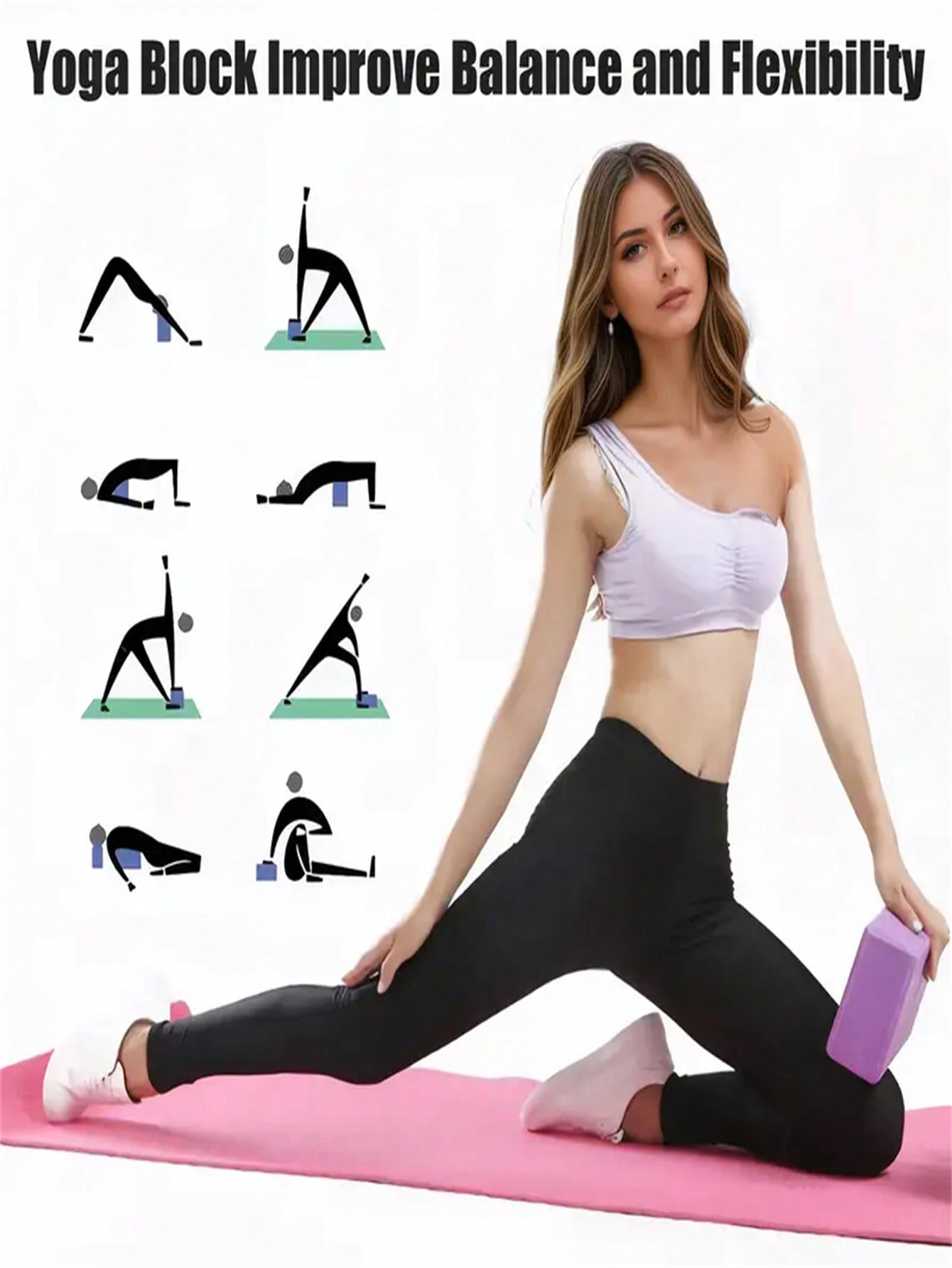 1 черный блок для йоги из пены – обзор и цена Pilates Yoga Block